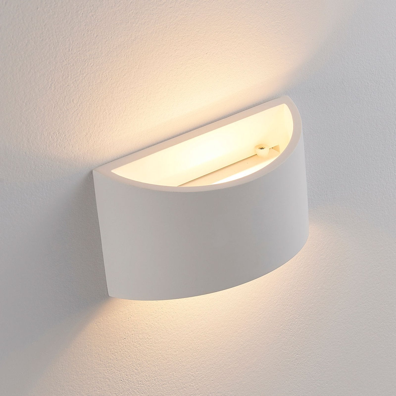 Modern White Plaster Wall Light – Uplight and Downlight Fixture