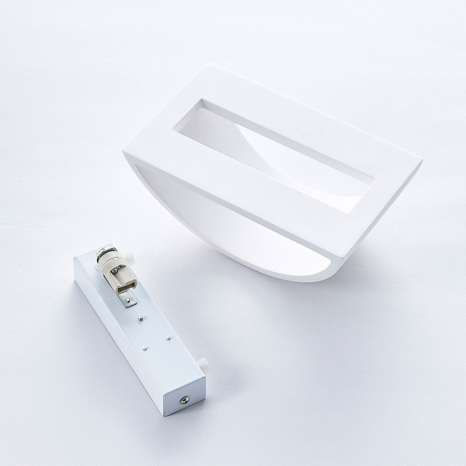 Modern White Plaster Wall Light – Uplight and Downlight Fixture