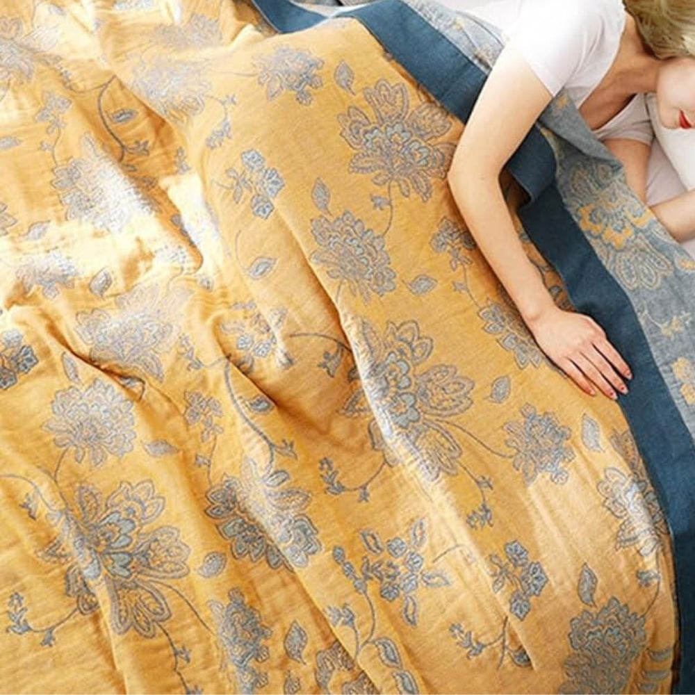 Decorative Throw Blanket – Floral Motif