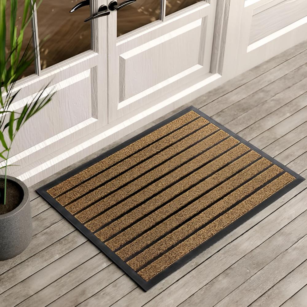 Door Mat with Classic Stripe Design
