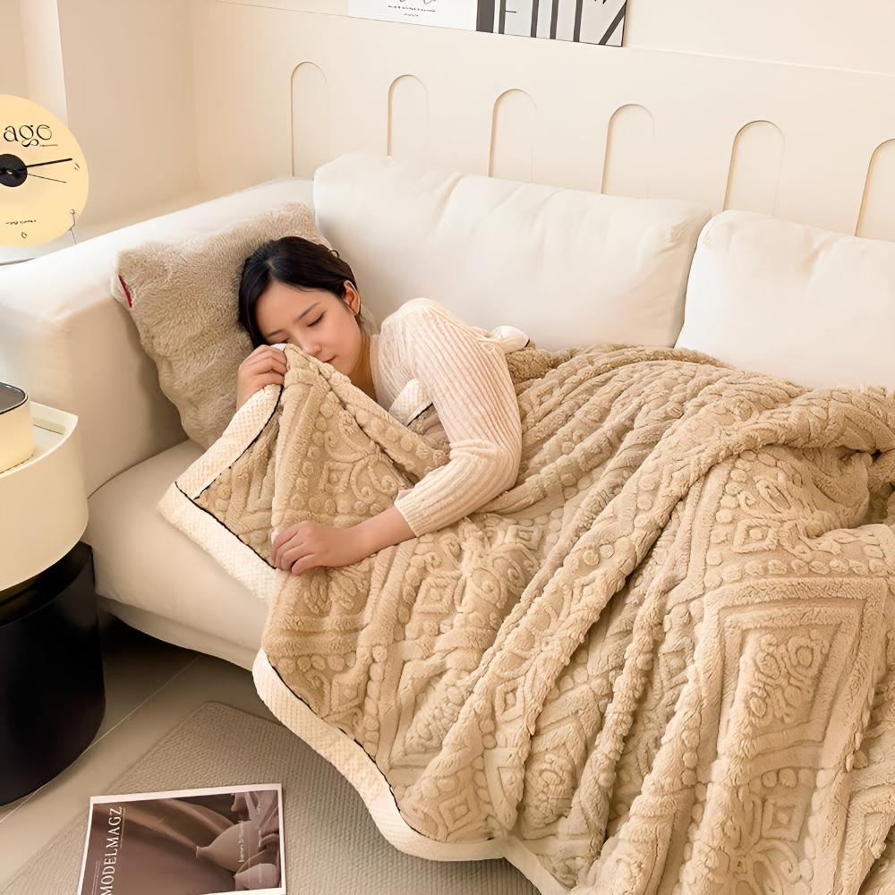 Luxurious Velvet Sherpa Blanket