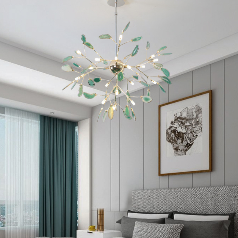 Colourful LED Nordic Chandelier – Modern Metal Pendant Light