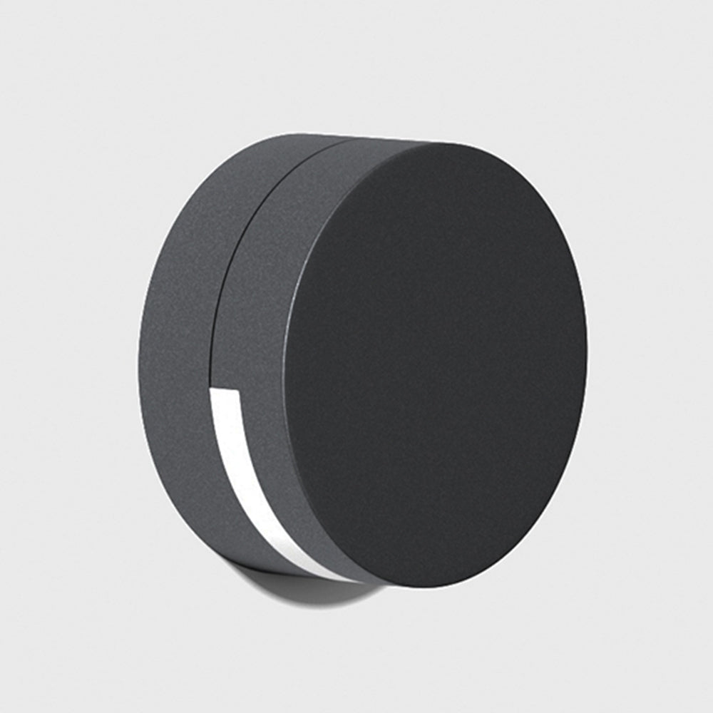 Contemporary Round Glass Outdoor Wall Lamp