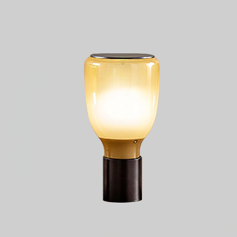 Decorative Green and Amber Glass Table Lamp – E26/E27 LED Compatible