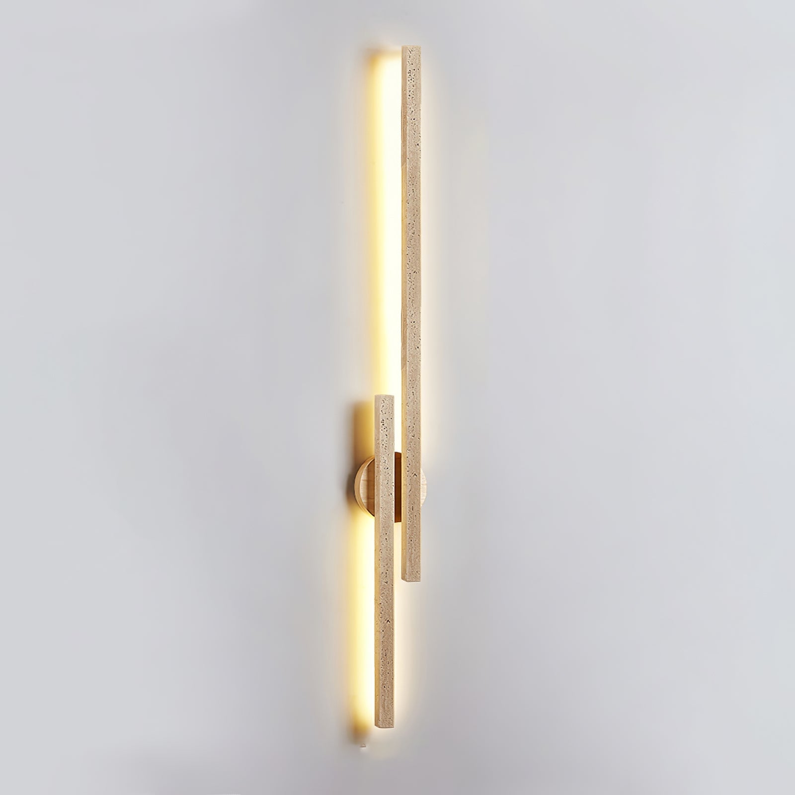 Travertine LED Wall Sconce – Minimalist Stone Wall Lamp