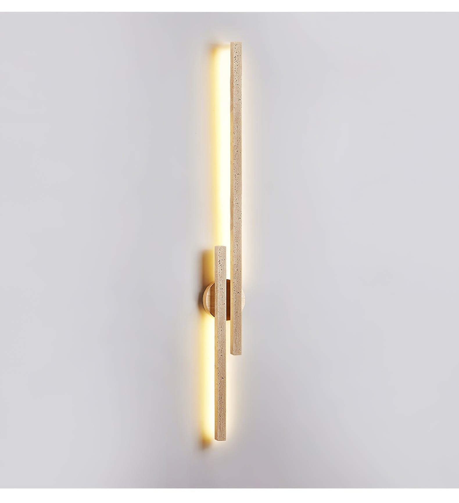 Travertine LED Wall Sconce – Minimalist Stone Wall Lamp