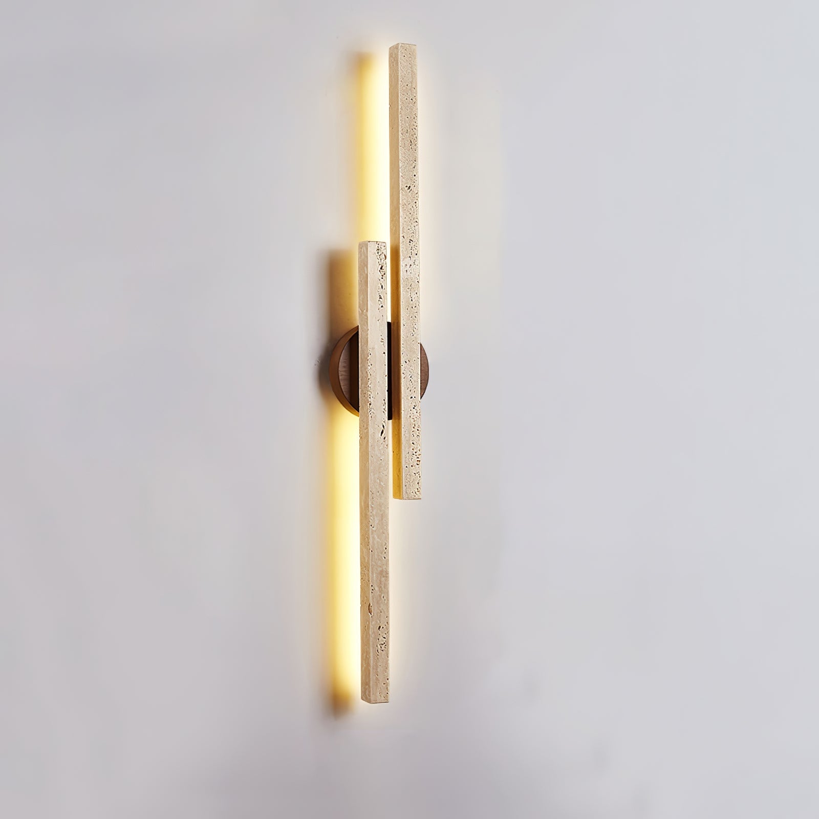 Travertine LED Wall Sconce – Minimalist Stone Wall Lamp