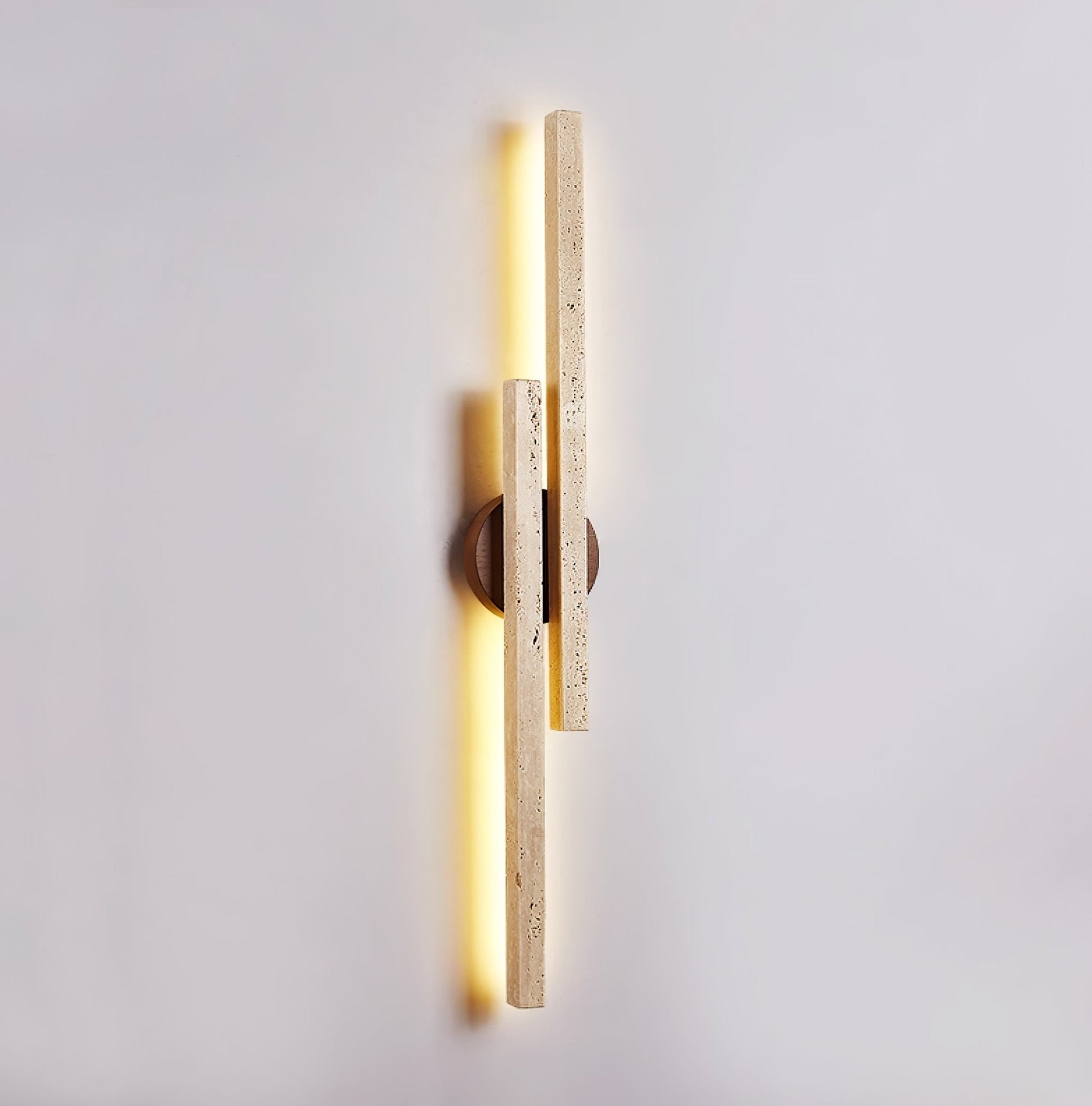 Travertine LED Wall Sconce – Minimalist Stone Wall Lamp