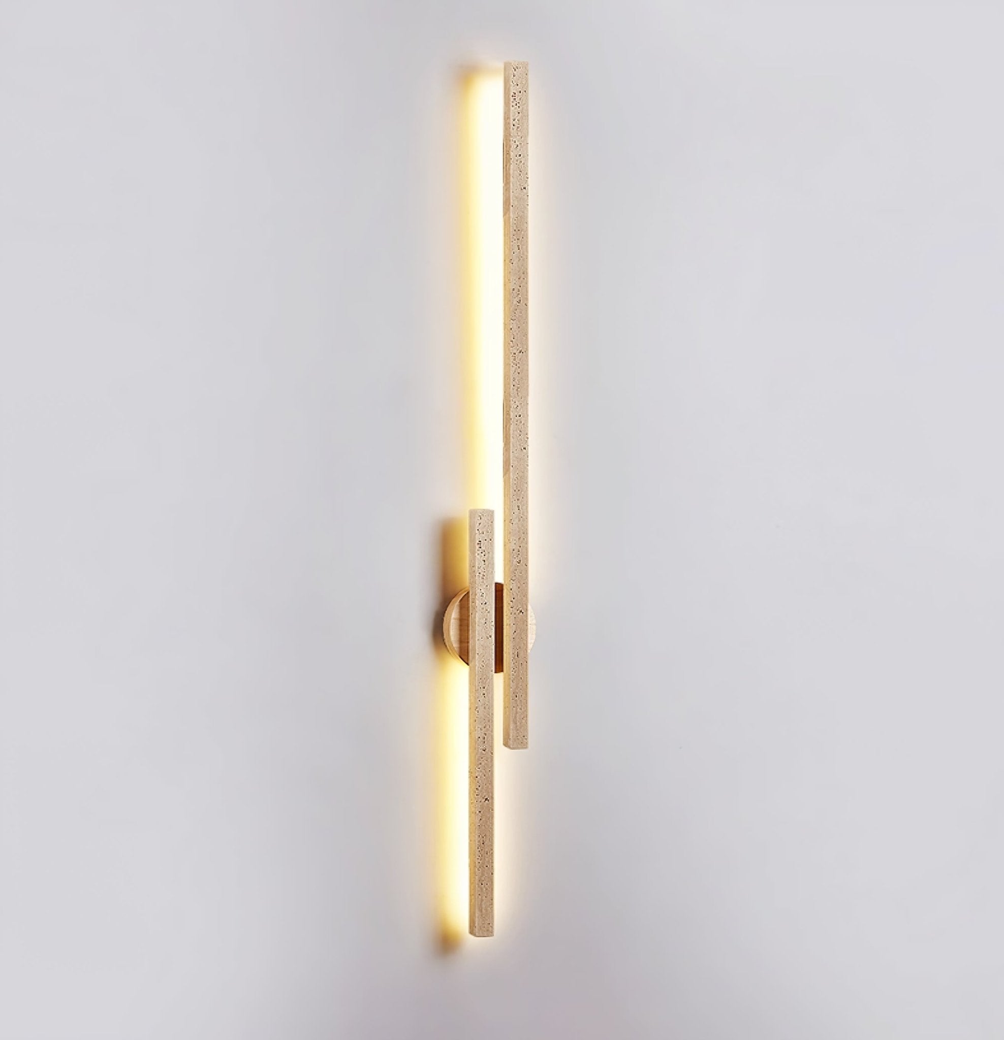 Travertine LED Wall Sconce – Minimalist Stone Wall Lamp