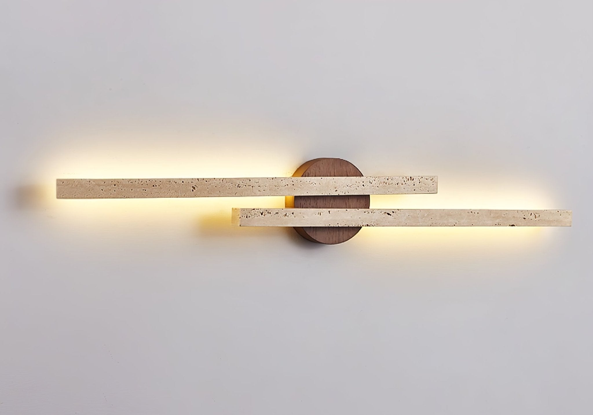 Travertine LED Wall Sconce – Minimalist Stone Wall Lamp