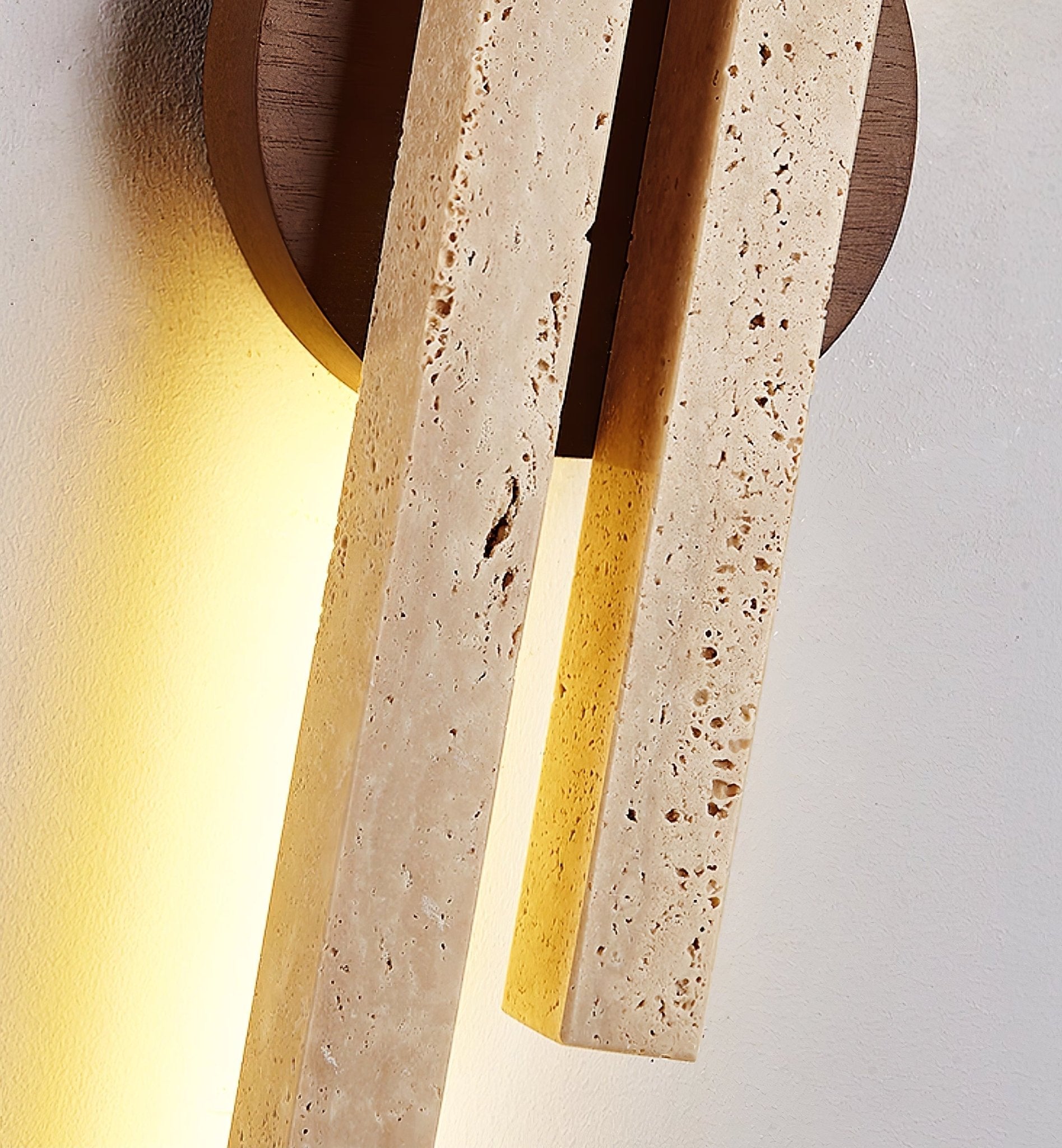 Travertine LED Wall Sconce – Minimalist Stone Wall Lamp