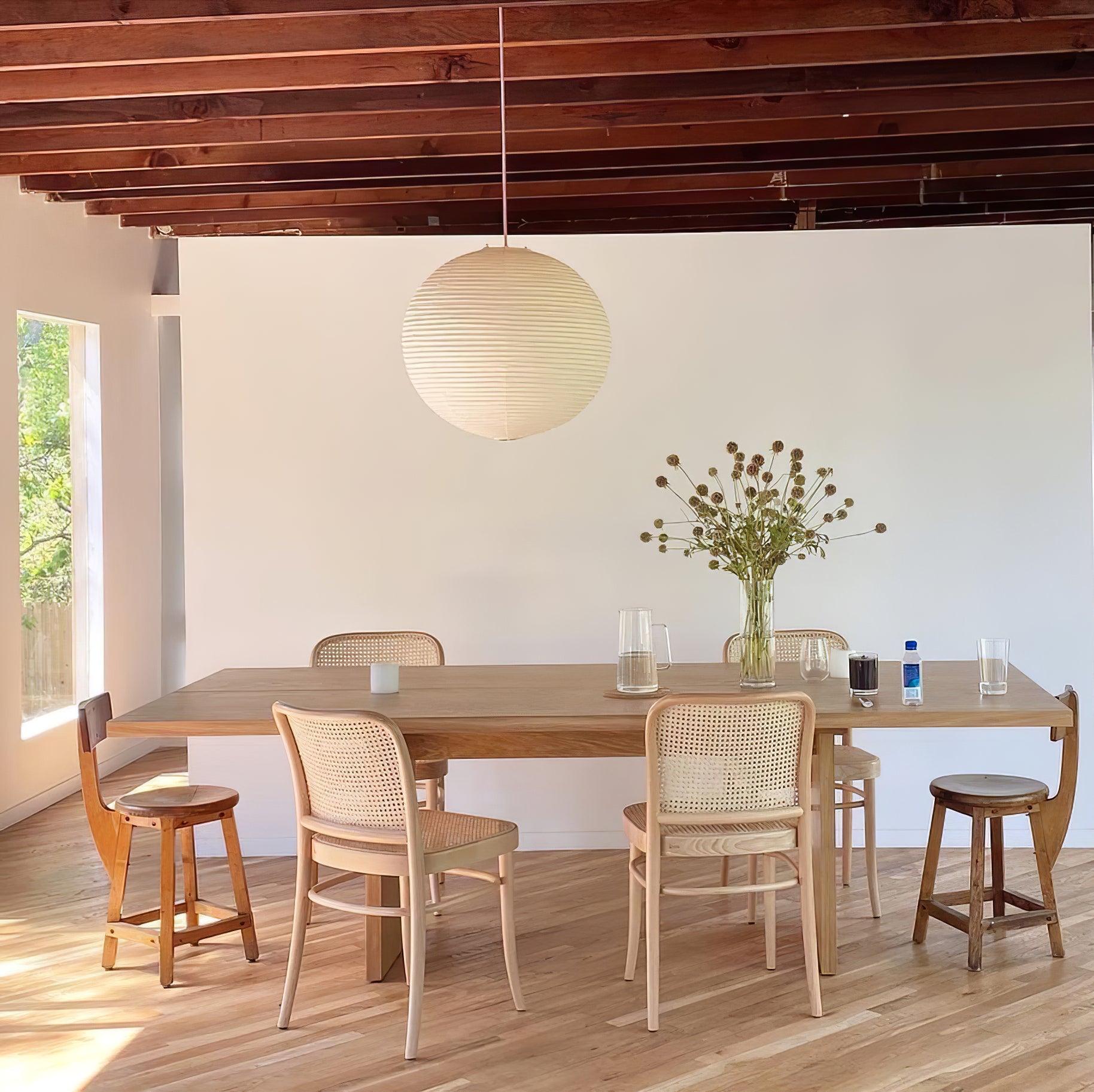 Sphere-Shape Paper Pendant Light | Mid-Century Accent