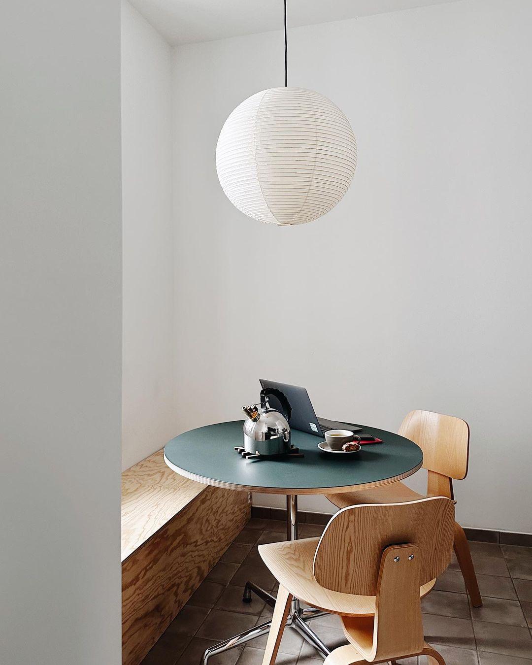 Sphere-Shape Paper Pendant Light | Mid-Century Accent