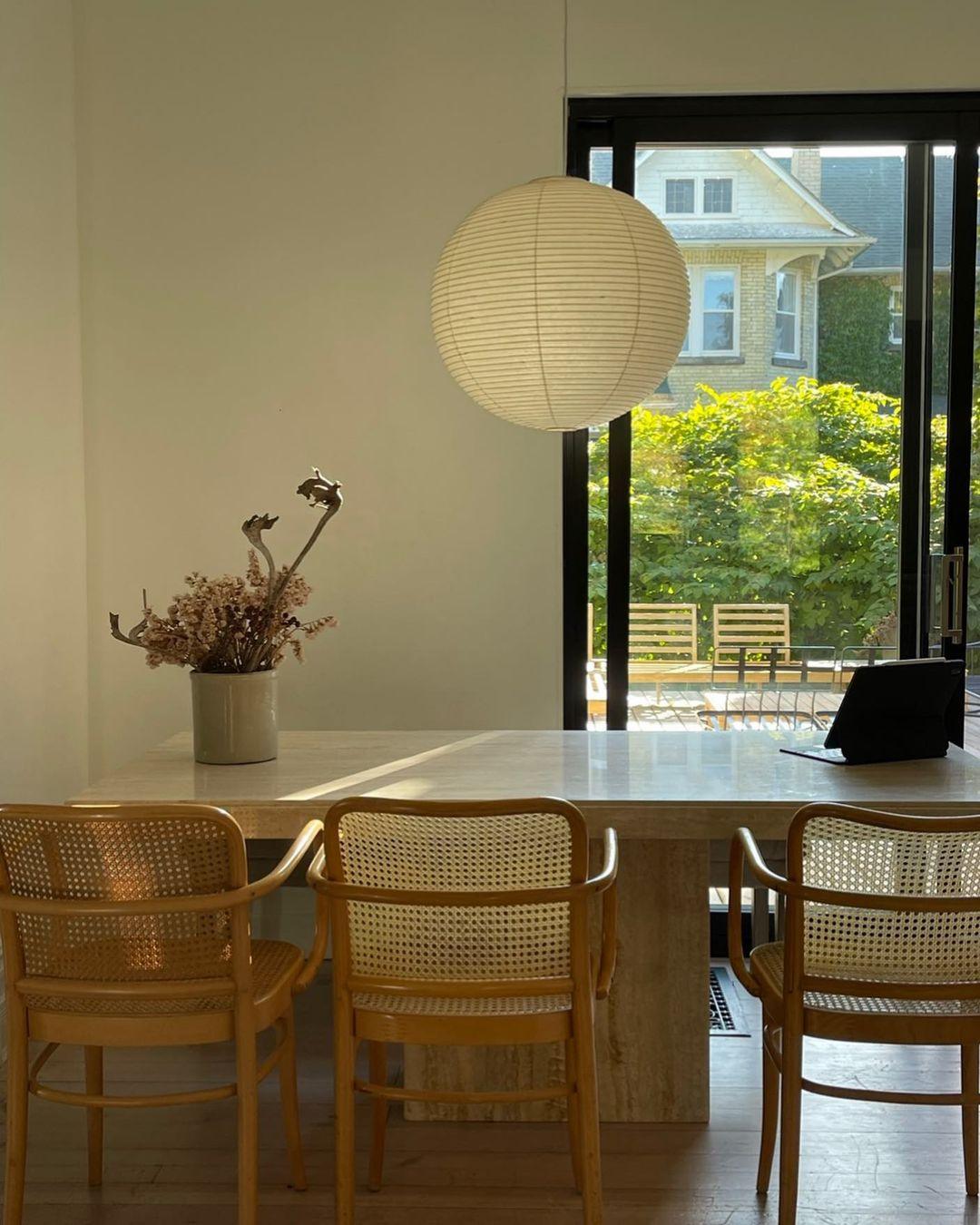 Sphere-Shape Paper Pendant Light | Mid-Century Accent