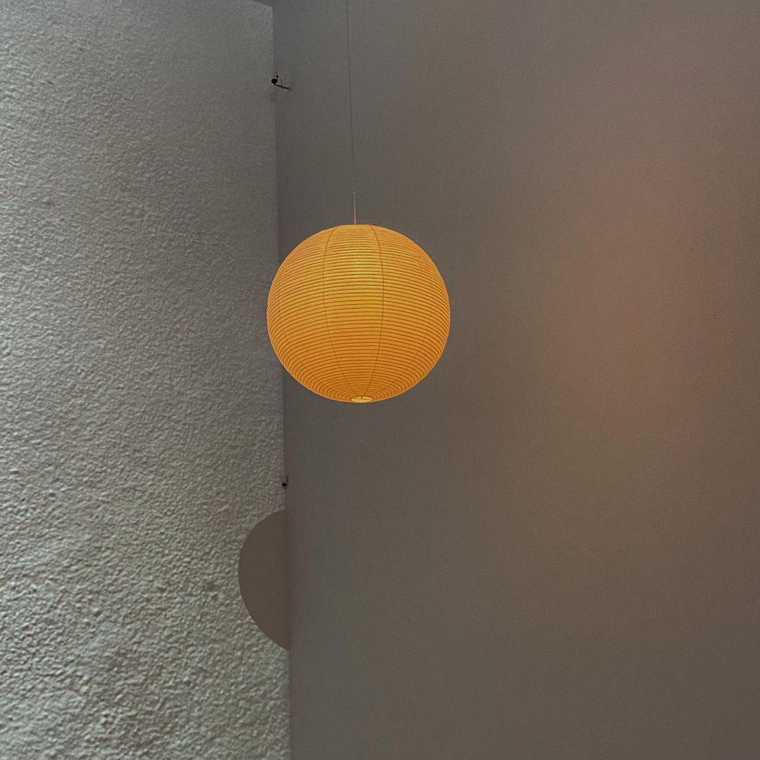 Sphere-Shape Paper Pendant Light | Mid-Century Accent
