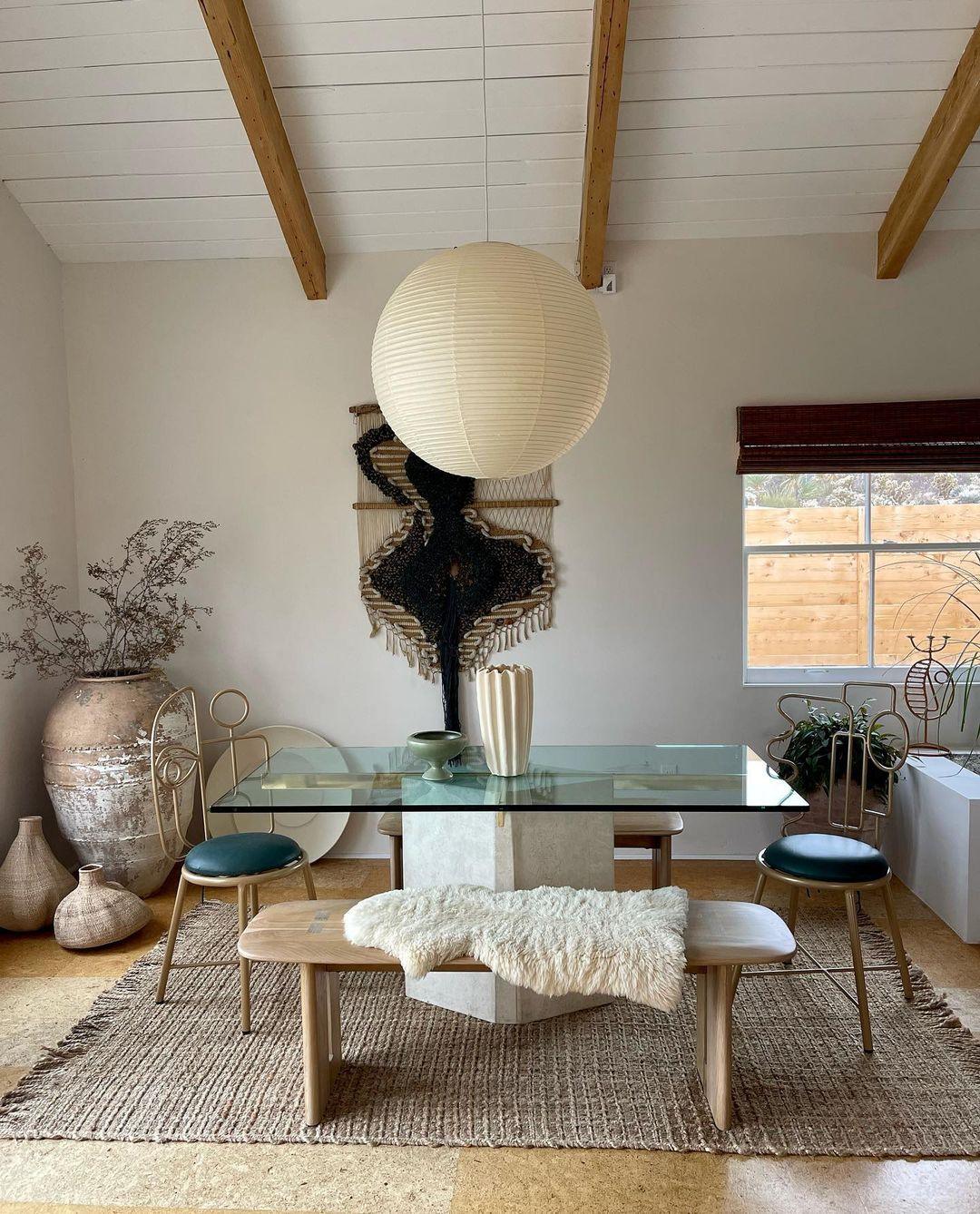 Sphere-Shape Paper Pendant Light | Mid-Century Accent