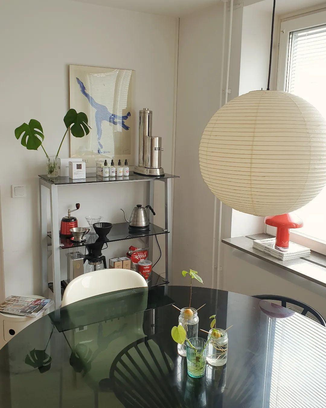 Sphere-Shape Paper Pendant Light | Mid-Century Accent