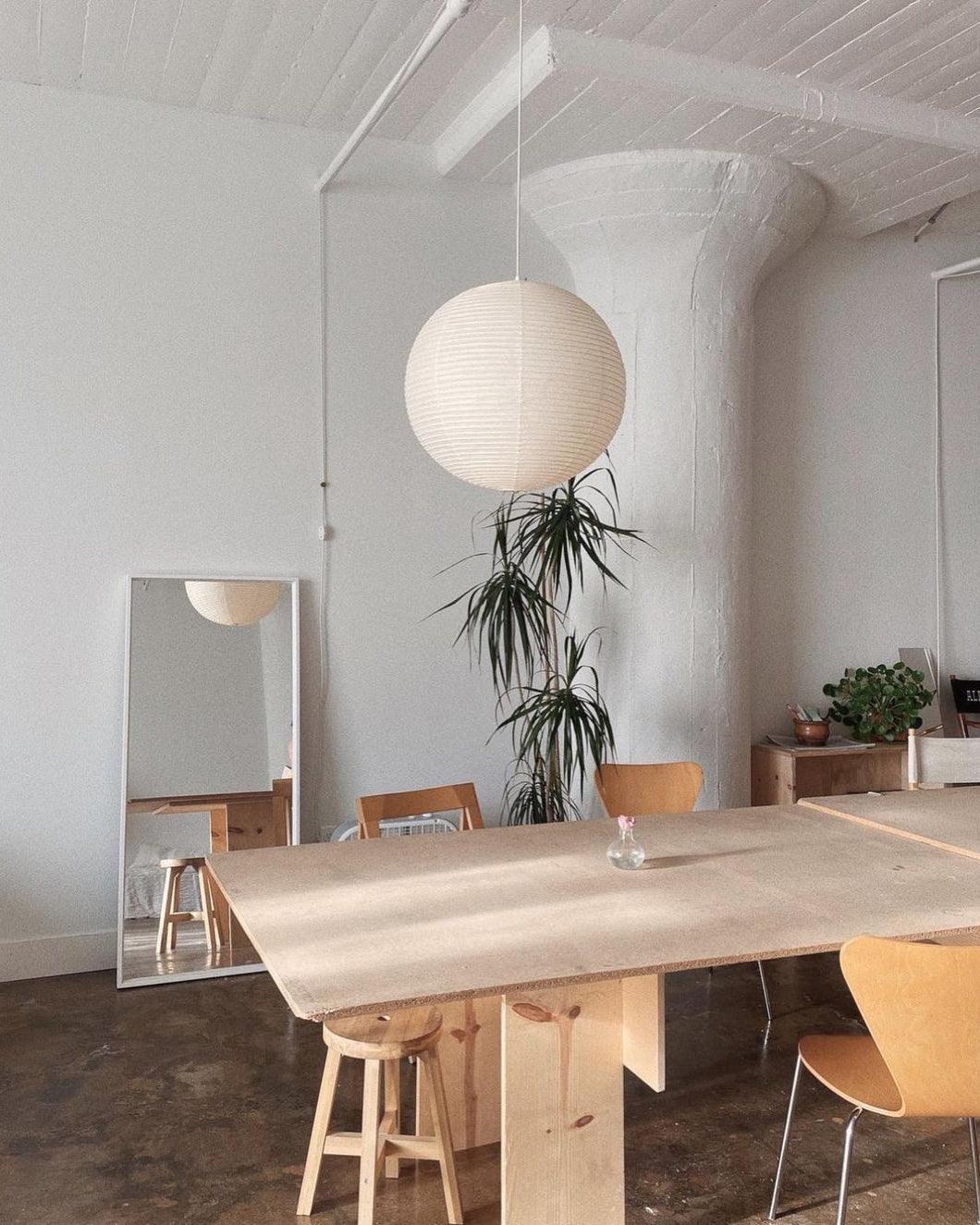 Sphere-Shape Paper Pendant Light | Mid-Century Accent