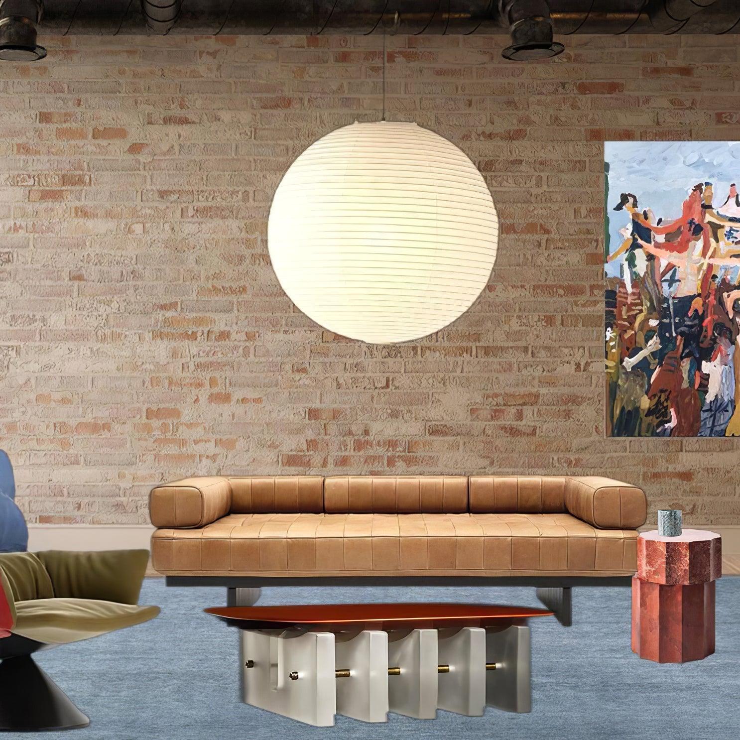 Sphere-Shape Paper Pendant Light | Mid-Century Accent