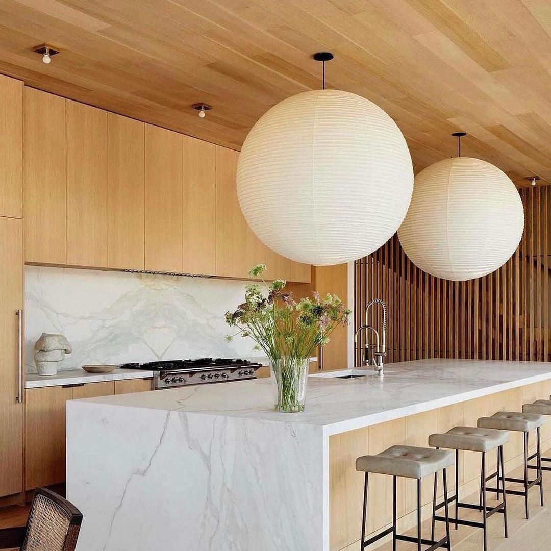 Sphere-Shape Paper Pendant Light | Mid-Century Accent