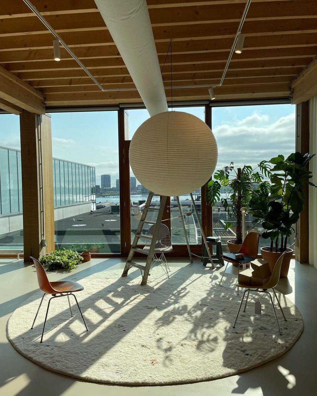 Sphere-Shape Paper Pendant Light | Mid-Century Accent