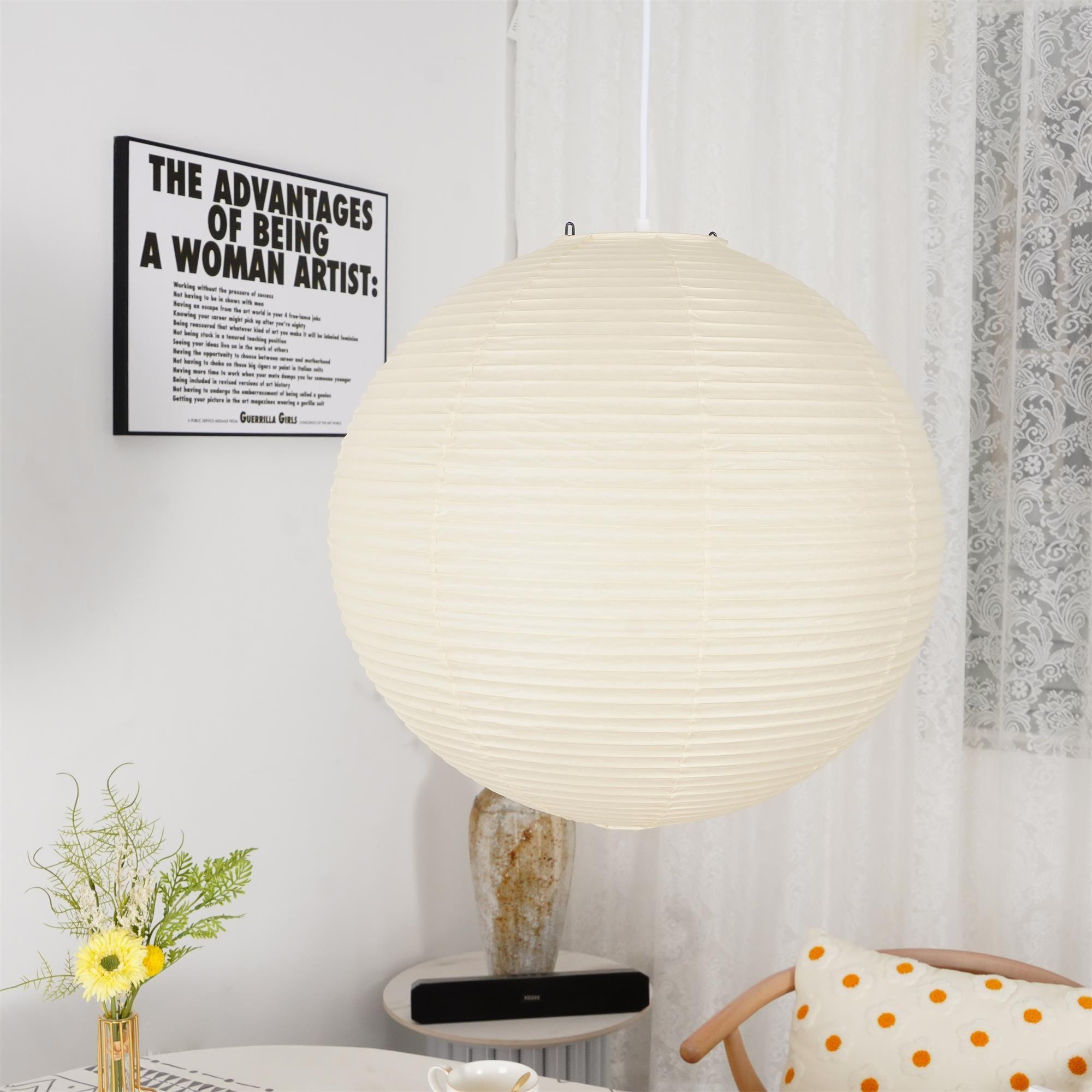Sphere-Shape Paper Pendant Light | Mid-Century Accent