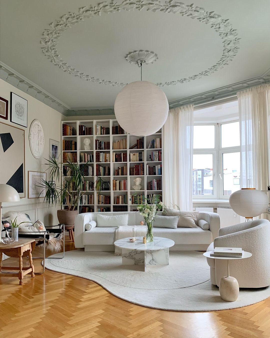 Sphere-Shape Paper Pendant Light | Mid-Century Accent