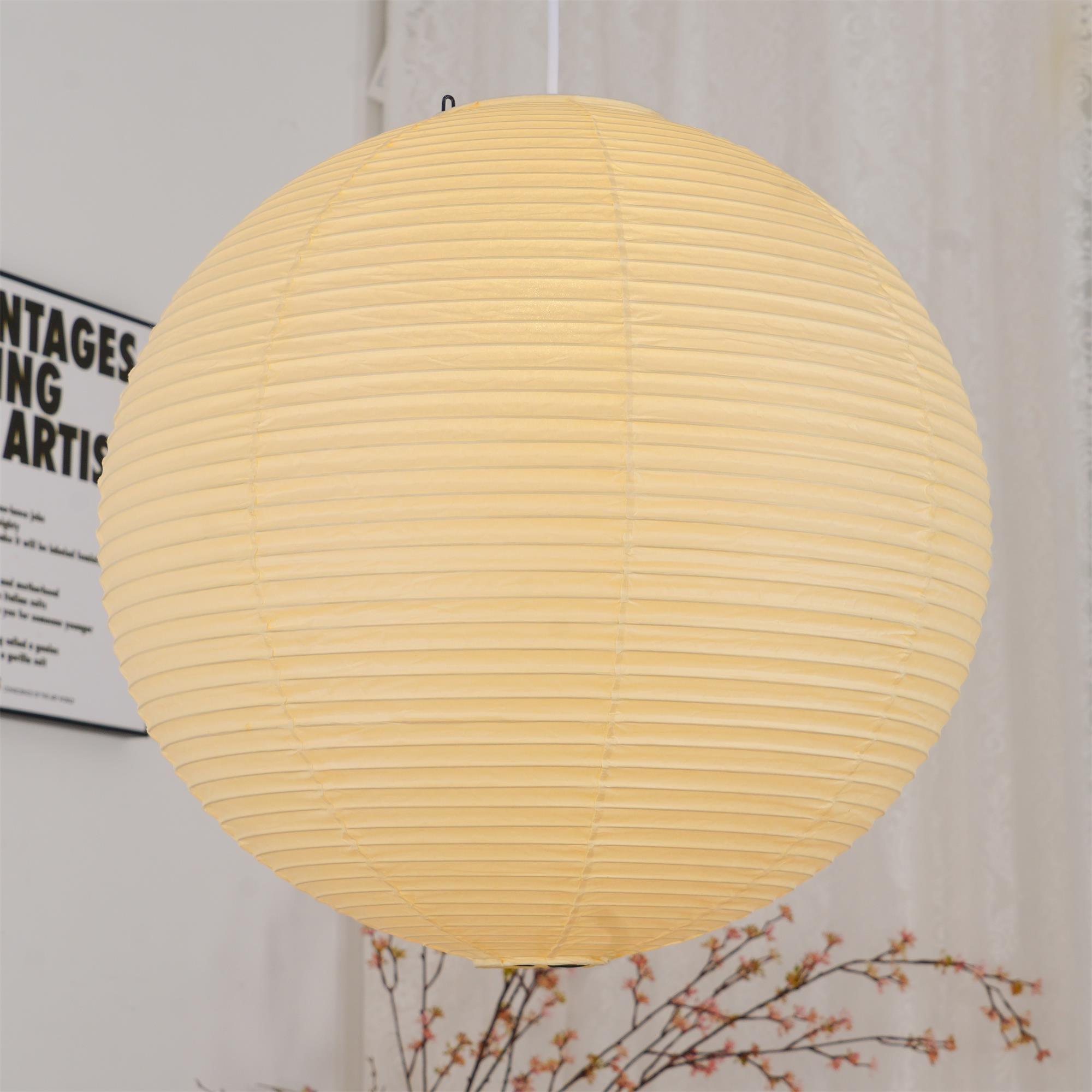 Sphere-Shape Paper Pendant Light | Mid-Century Accent