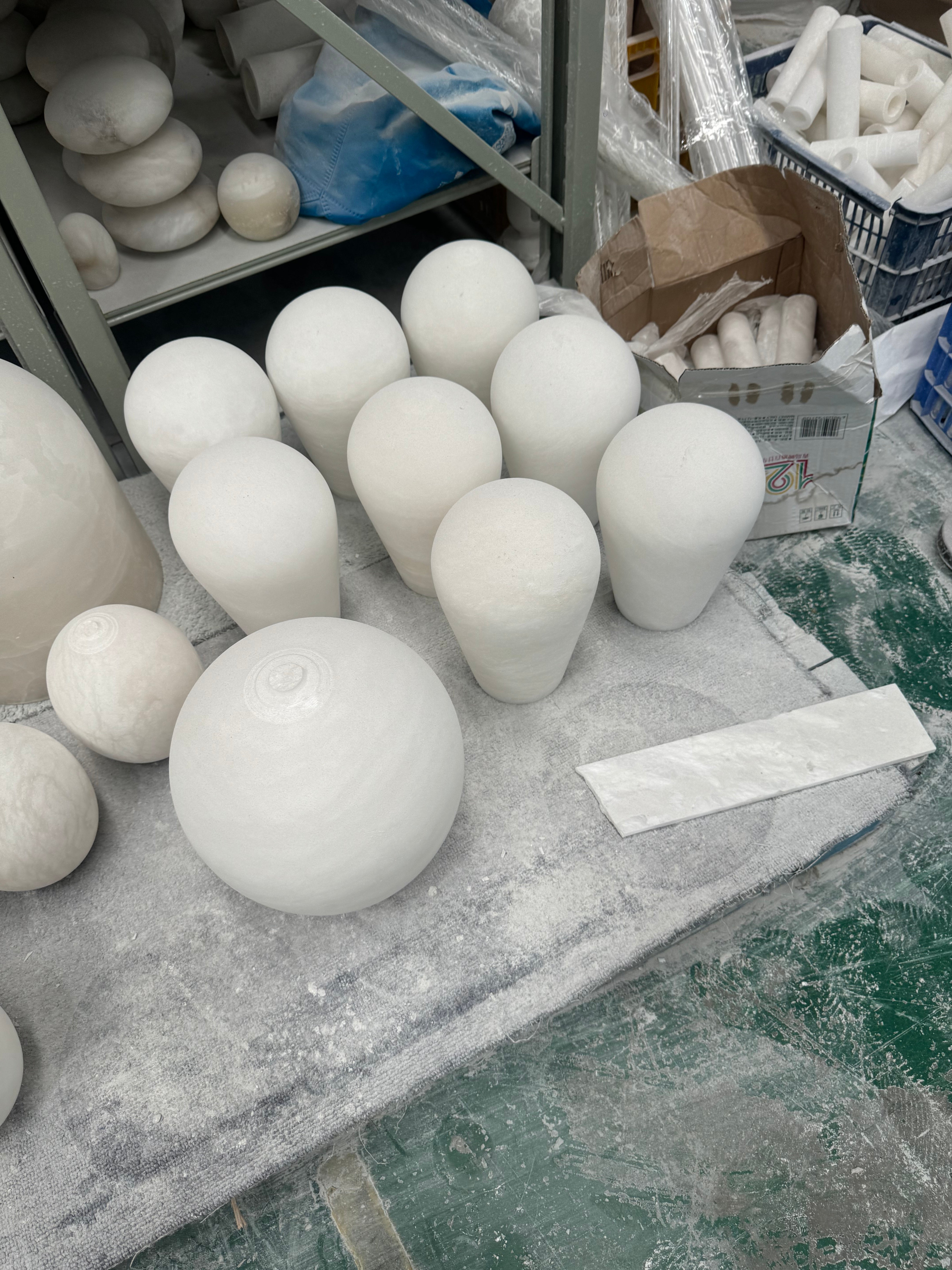 White Alabaster Ceiling Light – Snowflake Design with Integrated LED