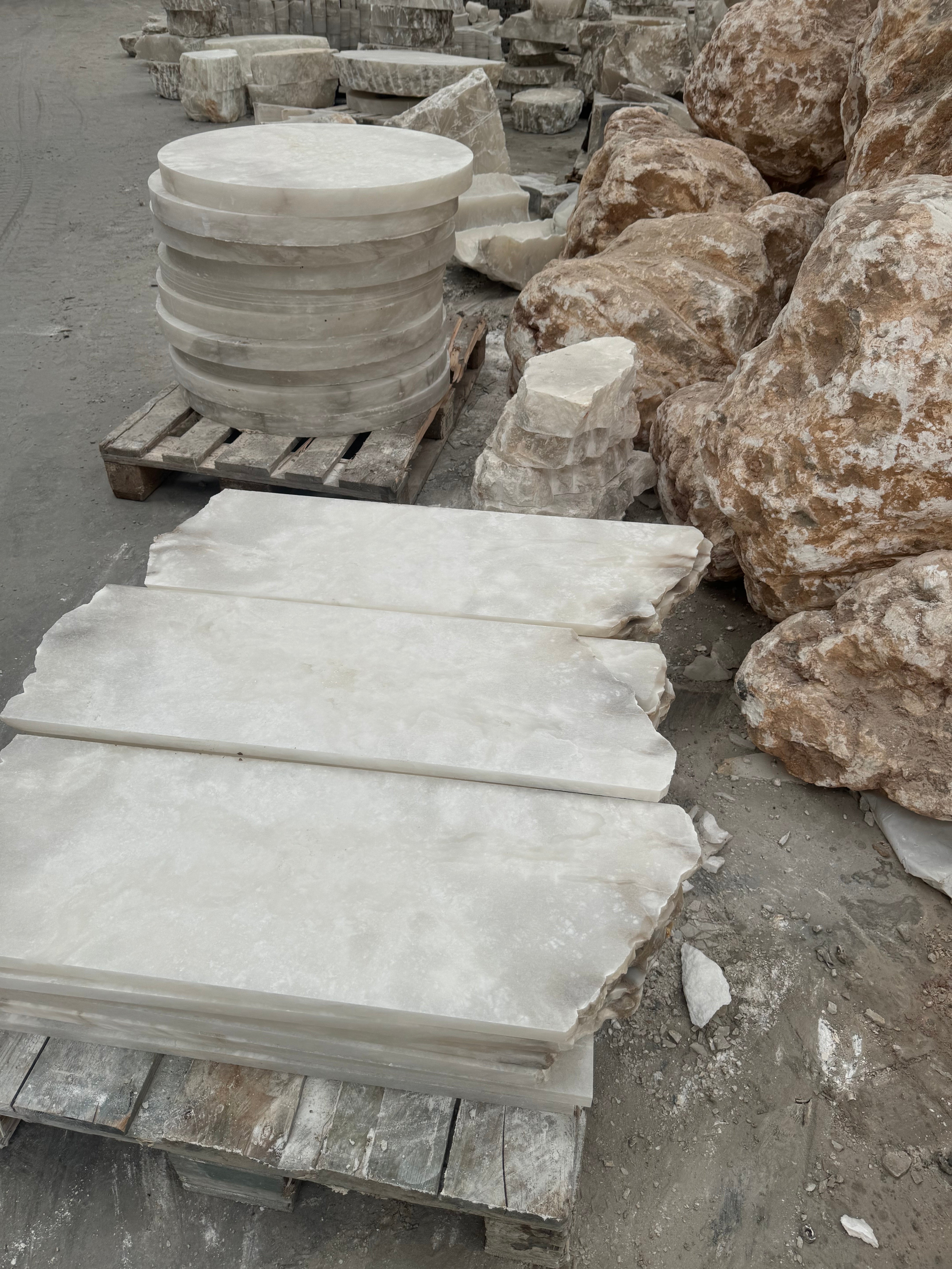 White Alabaster Ceiling Light – Snowflake Design with Integrated LED