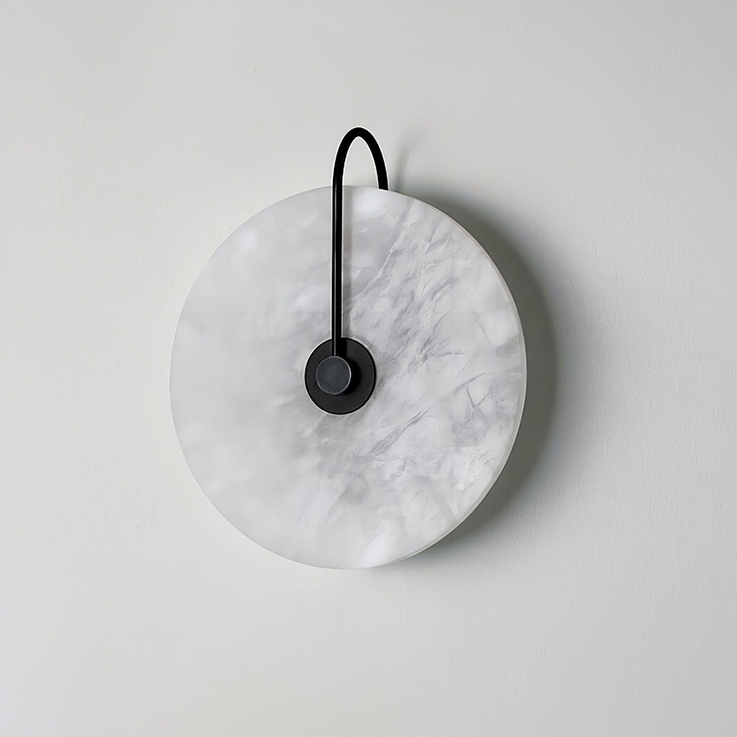 Round Alabaster LED Wall Light – Modern Circular Fixture