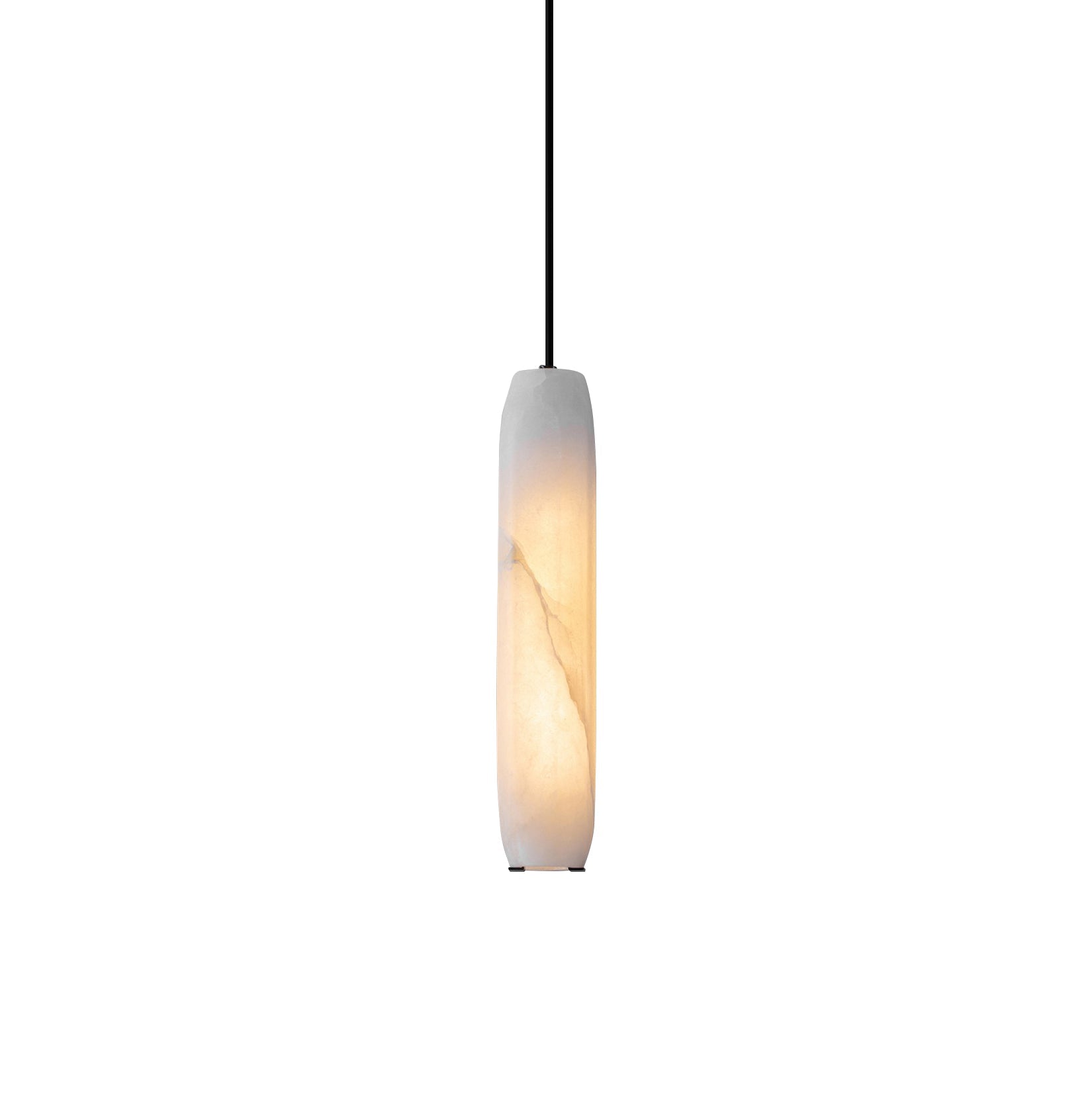 Minimalist Alabaster Pendant Lamp – Flute Style Ceiling Light