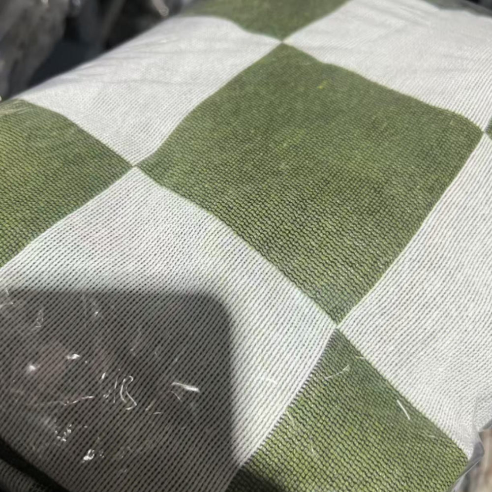 Classic Checkered Picnic Blanket with Fringe