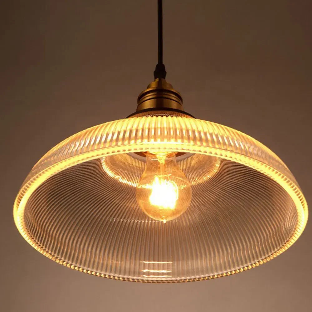 Vintage Style Glass Pendant Light | Scandinavian Hanging Lamp Design