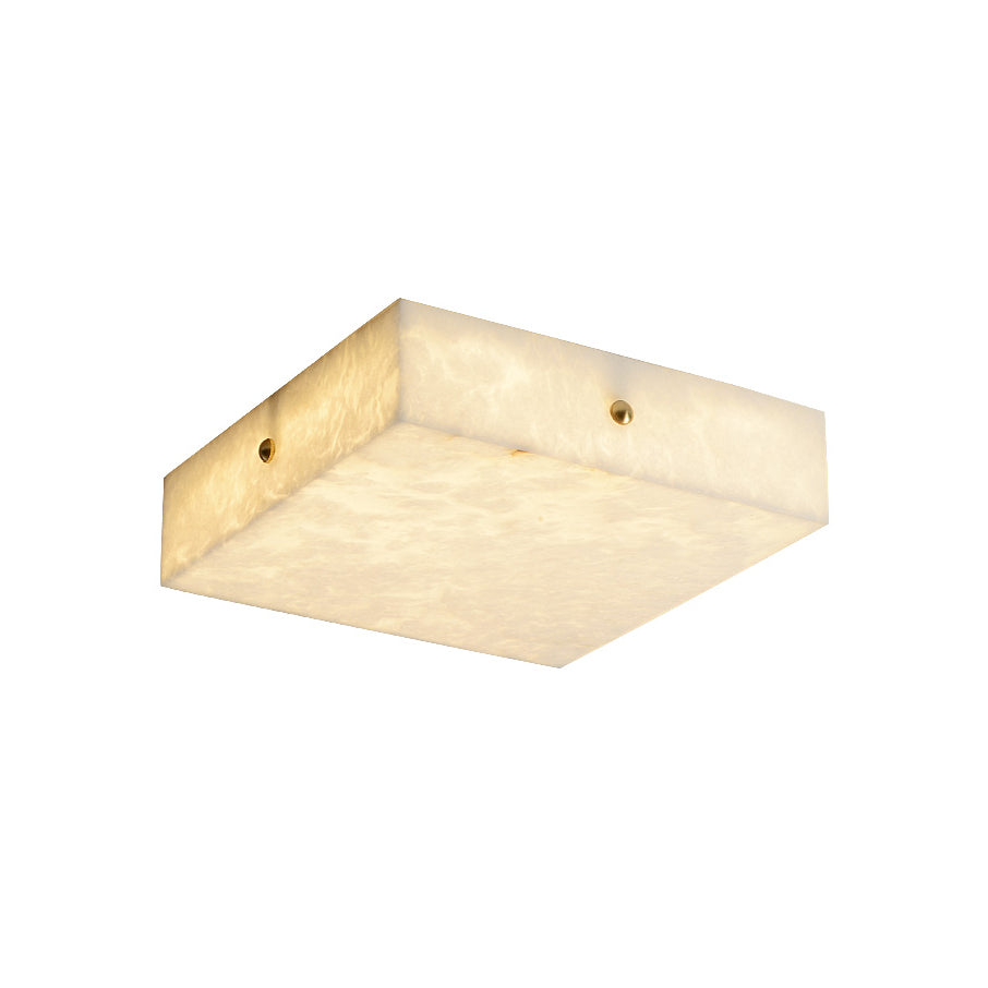 White Alabaster Ceiling Light – Snowflake Design with Integrated LED