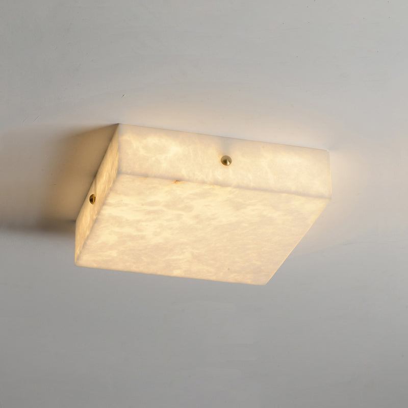 White Alabaster Ceiling Light – Snowflake Design with Integrated LED