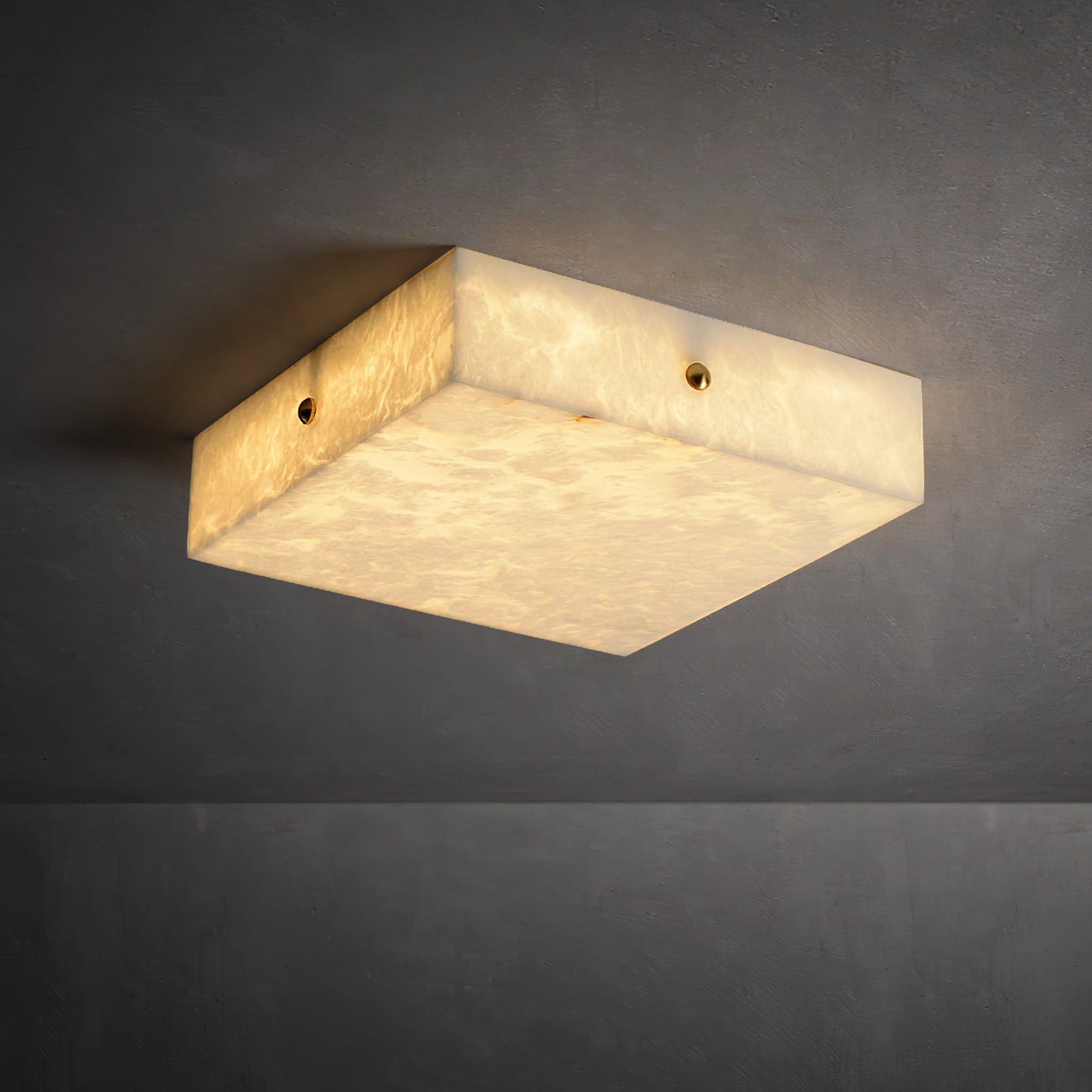 White Alabaster Ceiling Light – Snowflake Design with Integrated LED
