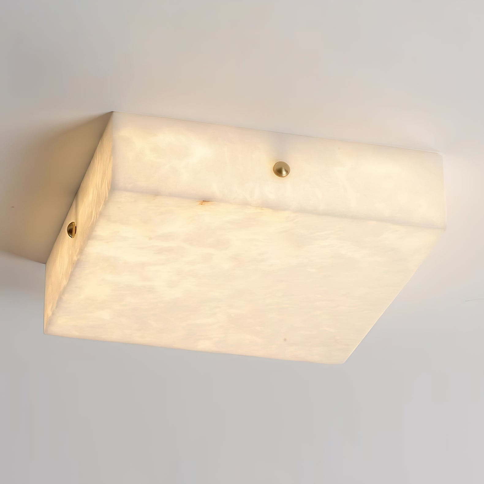 White Alabaster Ceiling Light – Snowflake Design with Integrated LED