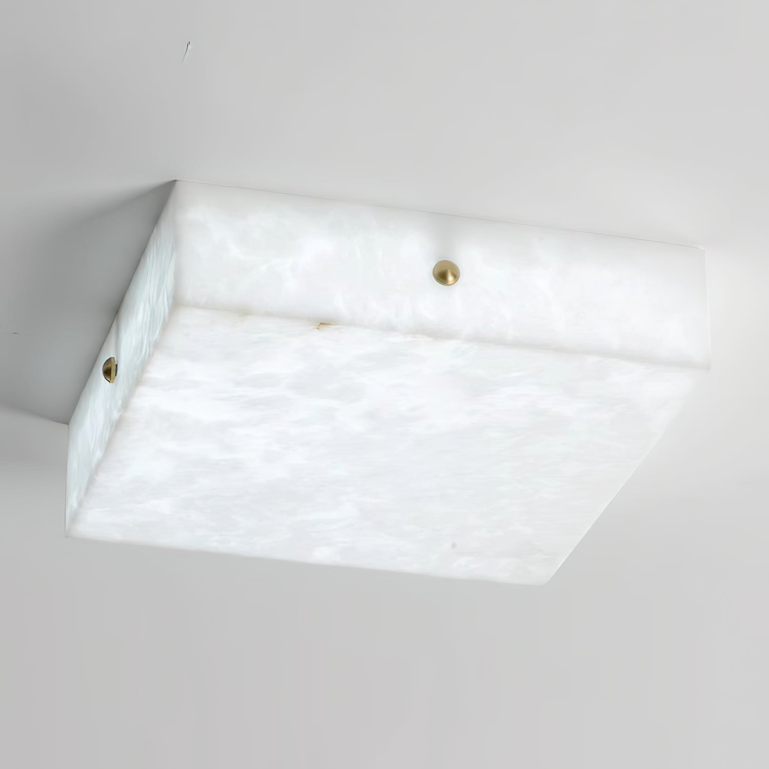 White Alabaster Ceiling Light – Snowflake Design with Integrated LED
