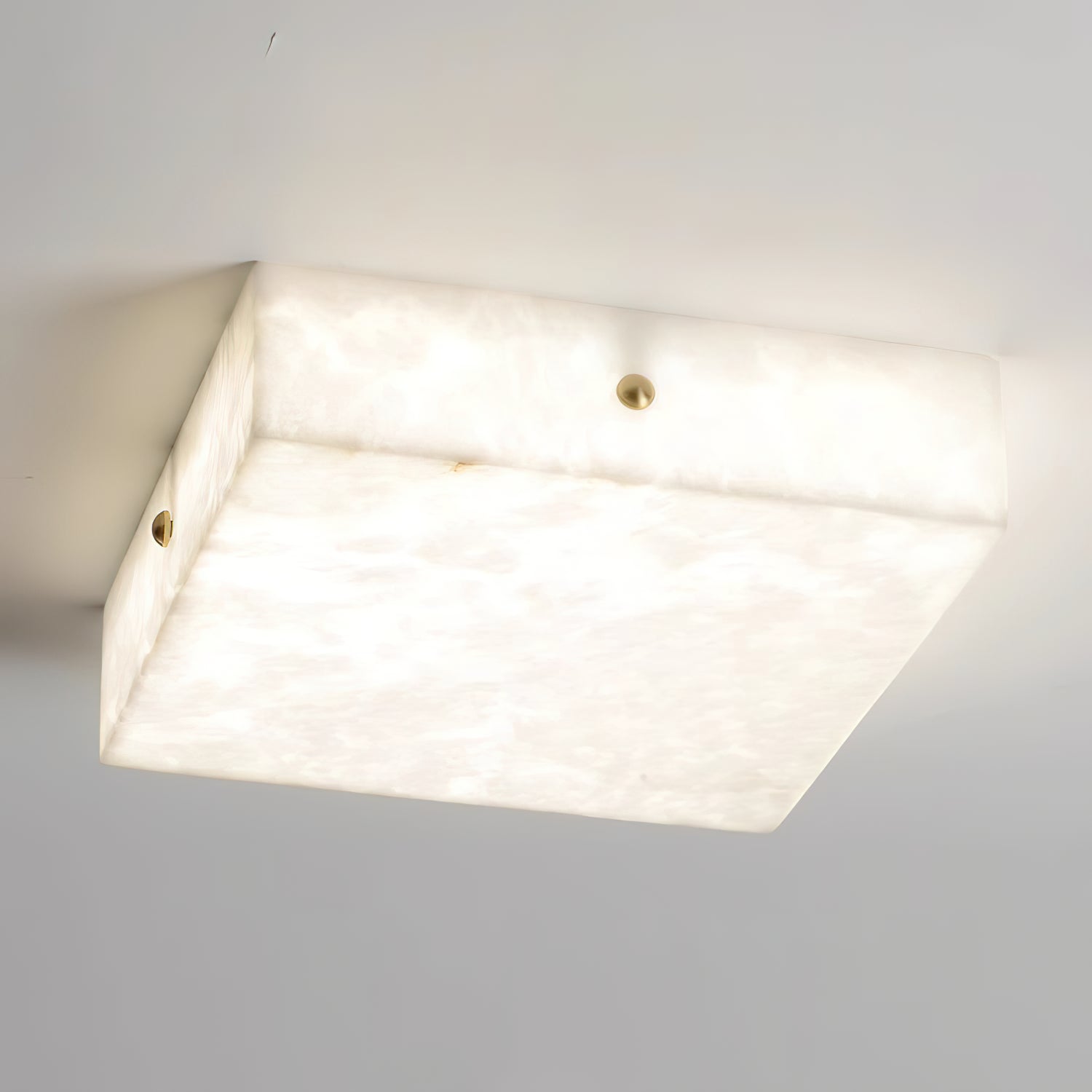 White Alabaster Ceiling Light – Snowflake Design with Integrated LED