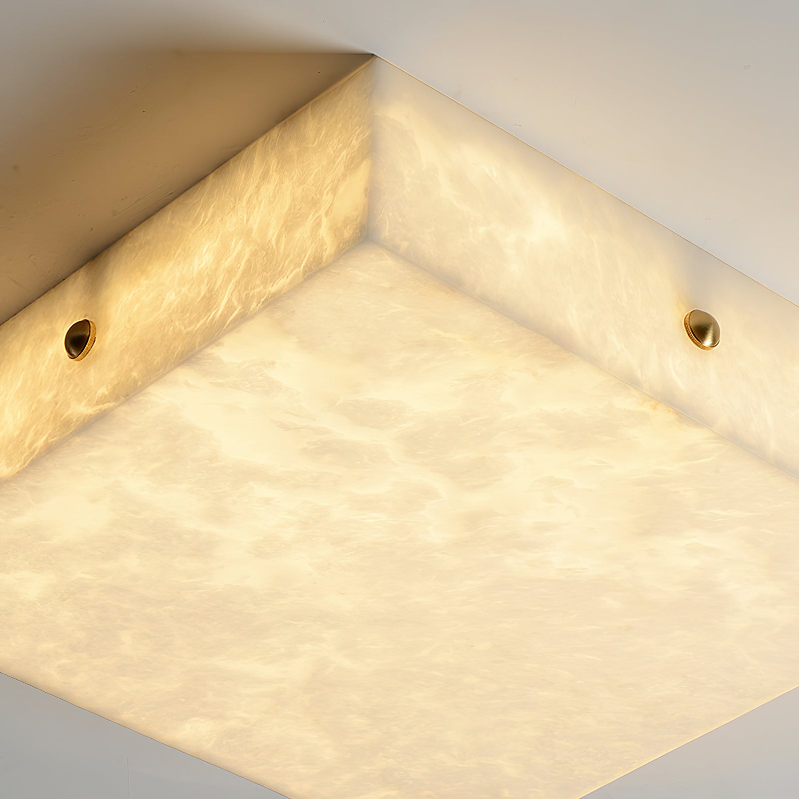 White Alabaster Ceiling Light – Snowflake Design with Integrated LED