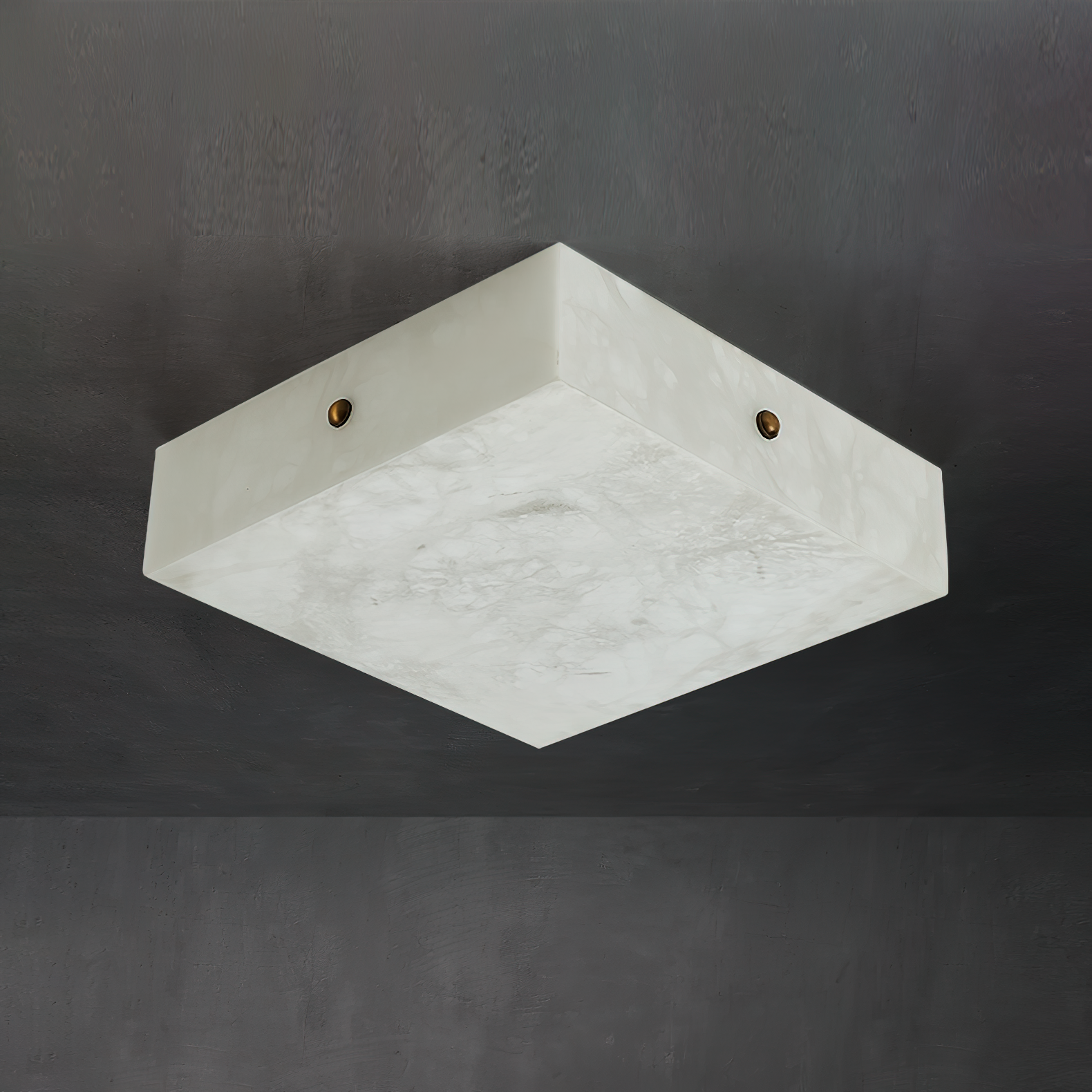 White Alabaster Ceiling Light – Snowflake Design with Integrated LED