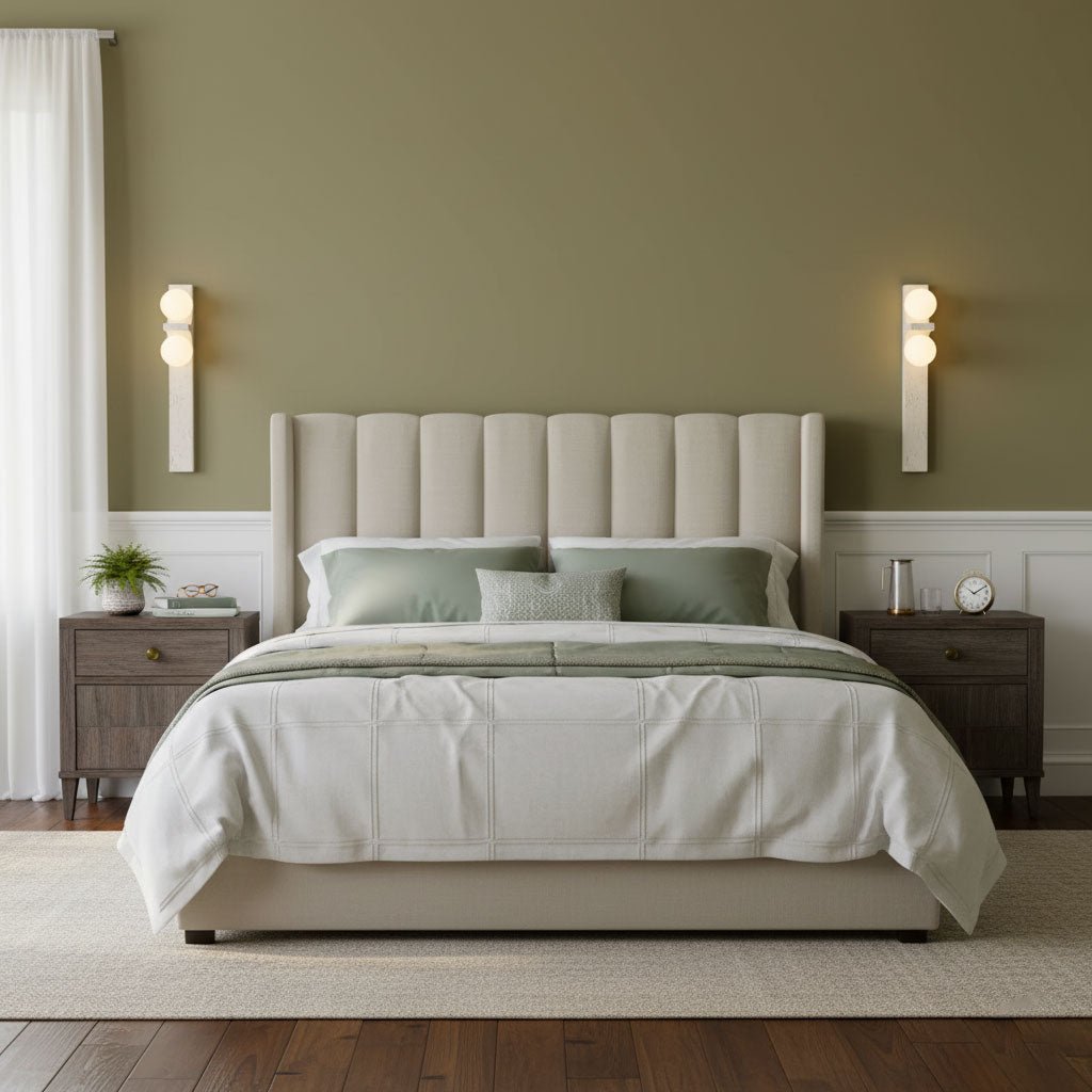 Asymmetrical Travertine Wall Sconce – Yellow Stone LED Indoor Lamp