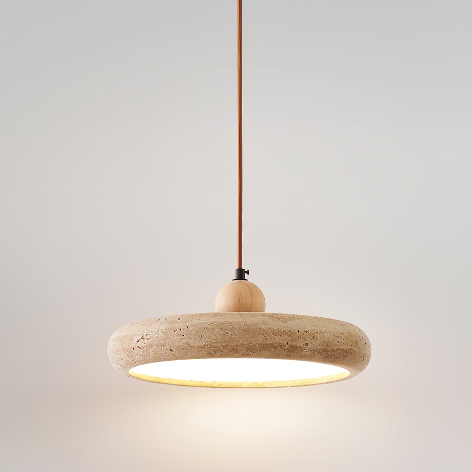 Minimalist Travertine Ceiling Lamp – Indoor LED Pendant Lamp
