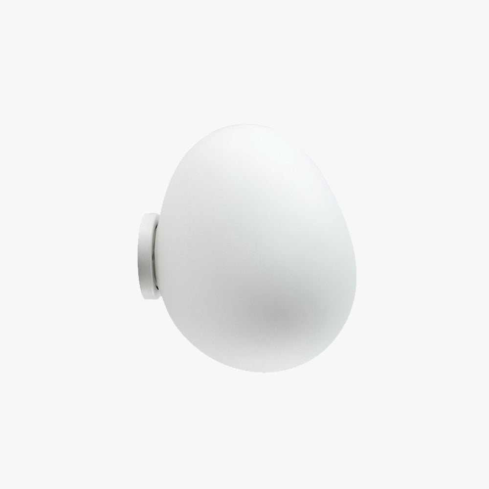 Minimalist Pebble-Shape Wall Light – Hardwired LED Fixture
