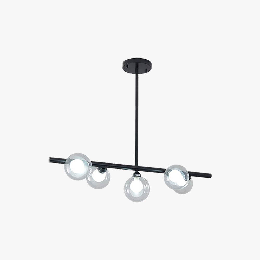 Nordic Linear Pendant Light – Bubble Glass Shades, Modern Design