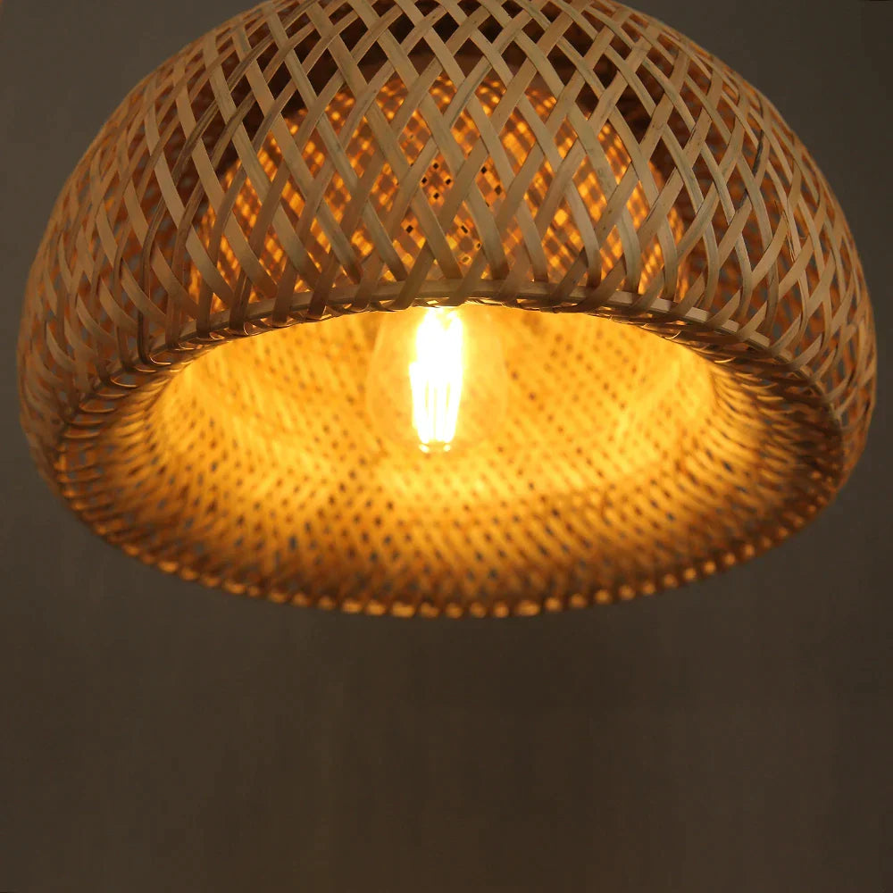 Earthy Bamboo Pendant Light | Boho‑Minimalist Style