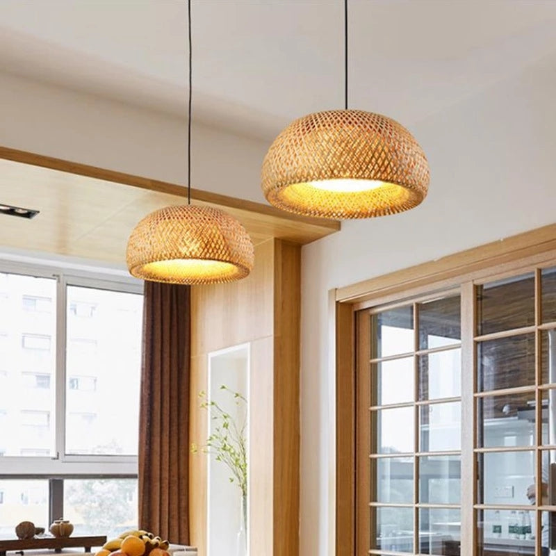Earthy Bamboo Pendant Light | Boho‑Minimalist Style