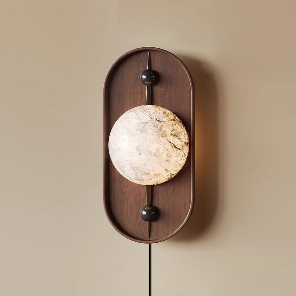 Alabaster Plug-in Wall Lamp – Integrated LED Light