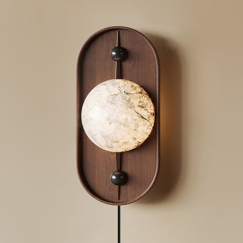 Alabaster Plug-in Wall Lamp – Integrated LED Light